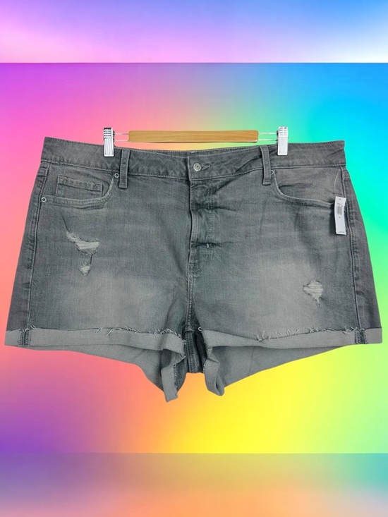 Old Navy Pants - Old Navy High Rise OG Straight Cut Off Distressed Rolled Hem Denim Jean Shorts